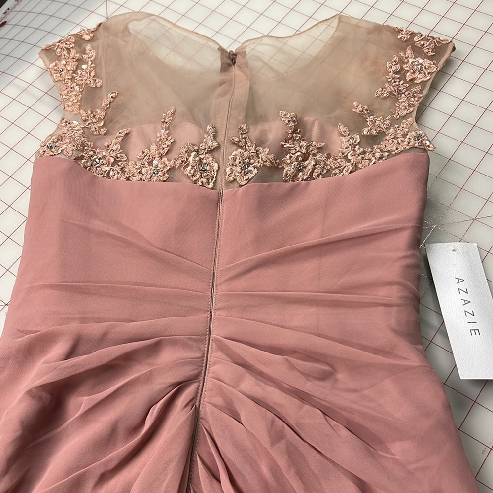 AZAZIE NWT "Libby" Mother/Aunt of the Bride Dusty Rose Bridesmaid/Prom Dress 6 - Picture 10 of 16